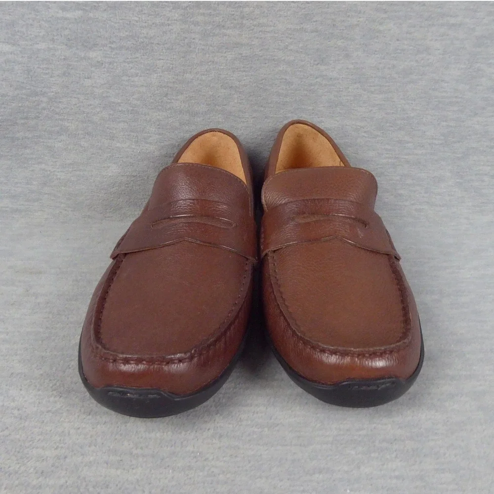 Samuel Hubbard Free Spirit Penny Loafers Mens 9.5W Brown Leather Shoes
